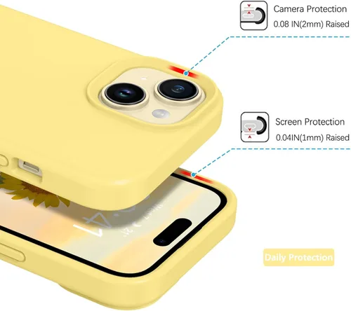 Miniatura 358 de GUAGUA Funda compatible con iPhone 17 Pro Max de 6.9 pulgadas, silicona líquida, goma de gel suave, delgada, forro de microfibra delgada