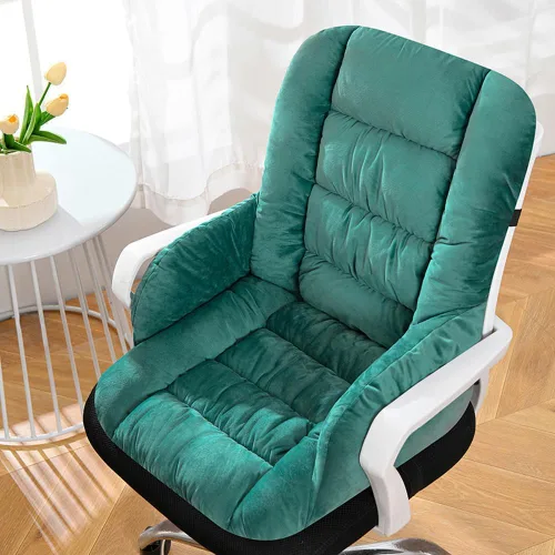Miniatura 13 de Cojín para silla de escritorio con respaldo alto, almohadilla de asiento para silla de oficina con parte inferior antideslizante para oficina
