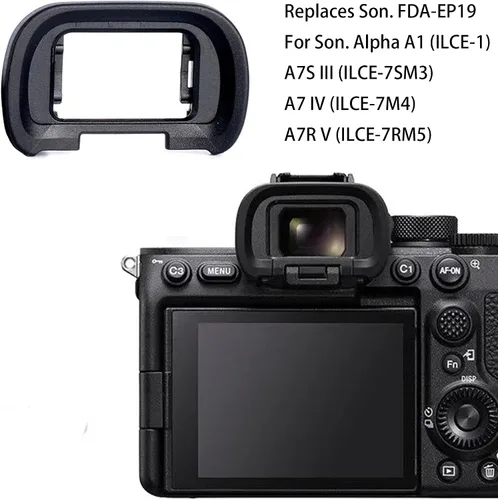 Miniatura 2 de Viewfinder Eyecup Eye Cup FDA-EP19 para Sony Alpha A7R V A7RV A7R5 A7 IV A7M4 A7IV A1 y A7S III A7SIII A7S3 ILCE-7SM3, PCTC reemplaza Sony FDA-EP19