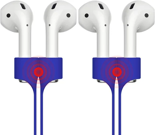Correa magnética para Airpods de silicona antipérdida con fuerte conector de absorción magnética, correa deportiva alrededor del cuello para Airpods