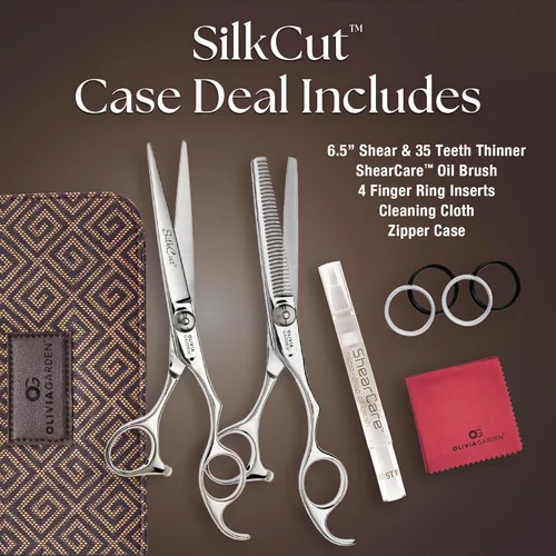 Miniatura 2 de Olivia Garden SilkCut - Cizalla profesional para peluquería y estuche más fino