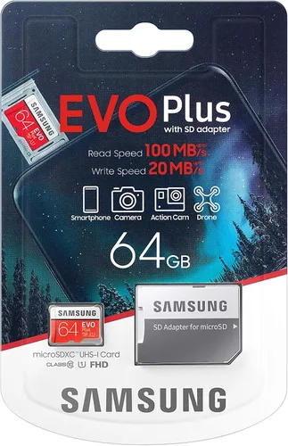 Miniatura 6 de Samsung EVO Plus 64GB microSDXC UHS-I U3 100MB/s Full HD y 4K UHD tarjeta de memoria con adaptador (MB-MC64HA)