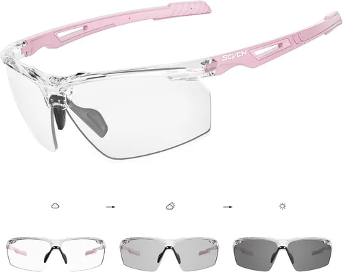 Miniatura 8 de SCVCN Gafas de sol deportivas fotocromáticas para ciclismo, gafas transparentes para hombres y mujeres, protección UV400, MTB BMX, pesca, correr, S86