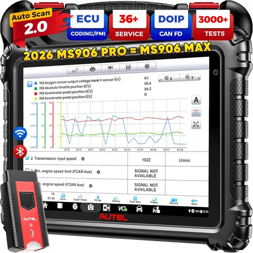 Autel Escáner MaxiSYS MS906 PRO, 2026 MS906PRO Igual que MS906MAX con ECU C0ding, CAN FD DoIP, V2.0 de MP900BT MP900 MS906BT Elite 2, herramienta de