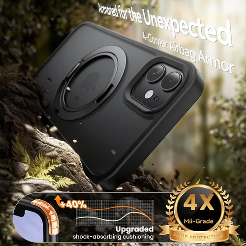 Miniatura 3 de Funda para iPhone 11, funda magnética con función atril [protección de grado militar] y [compatible con MagSafe], funda protectora delgada