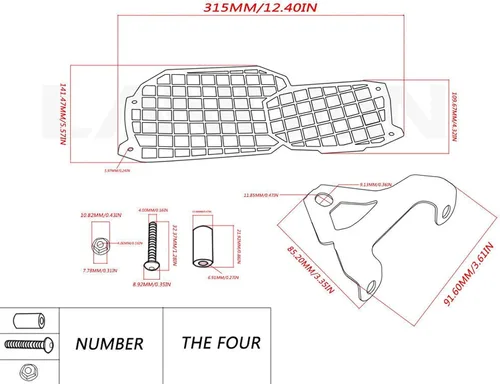 Miniatura 4 de Protector de la cubierta de la rejilla del faro delantero para BMW F650 F700 F800 F 650 700 800 GS F650GS Twin F700GS F800GS y Adventure Anticaída