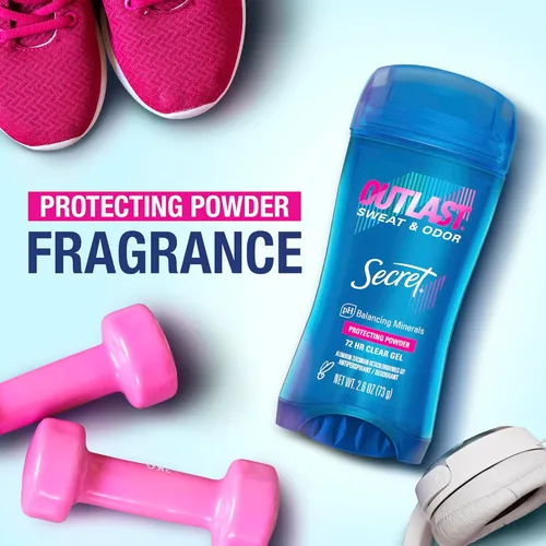 Miniatura 2 de Secret Desodorante antitranspirante para mujer, aroma protector en polvo, gel transparente, Outlast Xtend, 2.6 onzas (paquete de 6)
