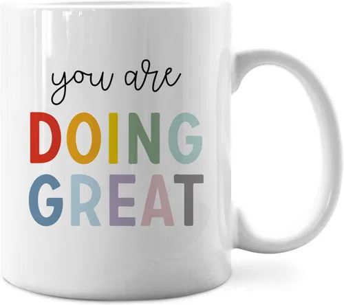 IWXYI Taza de café con texto en inglés "You Are Doing Great con texto en inglés "You Are Doing Great", taza de café de 11 onzas, regalo inspirador,