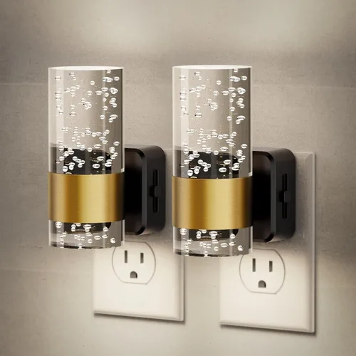 Miniatura 13 de JandCase Luz Nocturna de Vela, Luces Nocturnas que se Enchufan a la Pared, Blanco Suave 3000K, Brillo Ajustable 0-100LM, Sensor de Anochecer a