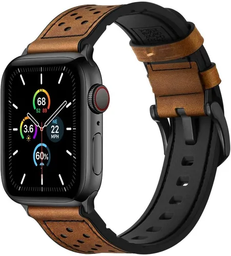 Miniatura 10 de Compatible con Apple Watch Band de 1.929 in 1.811 in 1.772 in 1.732 in 1.654 in, correas híbridas de silicona Mifa para hombres y mujeres, correa