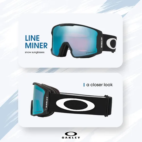 Miniatura 4 de Oakley Line Miner - Gafas de esquí grandes y medianas para hombres y mujeres, OO7070, OO7093 + paquete con kit de lentes de diseñador iWear