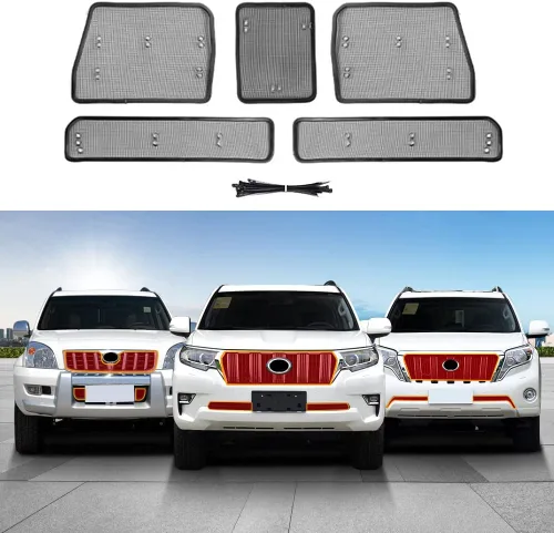 Miniatura 11 de Malla de alambre de acero inoxidable evita que la basura entre en la parrilla para Toyota Land Cruiser Prado 150 Lc150 Fj150 2003-2023 LC120