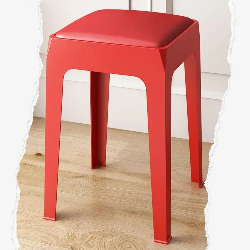 Miniatura 9 de ZJIEX Taburetes de bar modernos de plástico para mostrador, silla de isla de cocina sin brazos, taburete de encimera sin espalda, taburetes