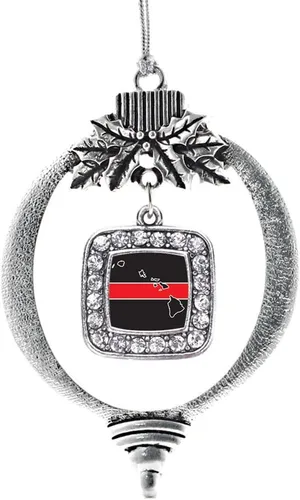 Miniatura 207 de Inspired Silver - Nana púrpura - Adorno de Navidad plateado - Adorno cuadrado para árbol de Navidad con circonita cúbica - Decoración colgante