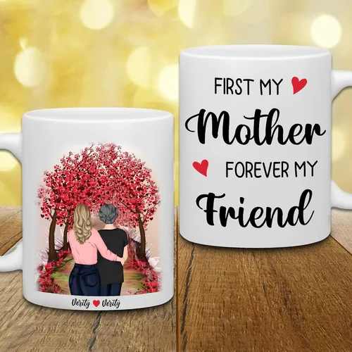 Miniatura 5 de WHIDOBE Taza de café personalizada de 11 onzas, taza de 15 onzas para mamá, hija con personajes femeninos, nombres, citas, regalo para mamá de hija