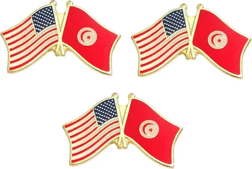 Miniatura 75 de 3 Pines de solapa con banderas de Estados Unidos y países internacionales, paquete de 3 pines dobles con diseño de banderas de Estados Unidos