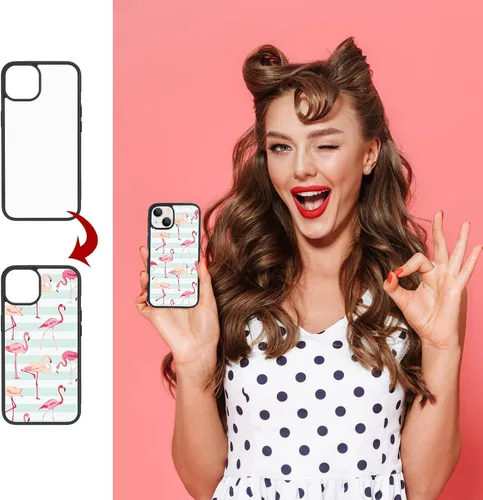 Miniatura 7 de Weewooday - 6 piezas de fundas para teléfono de sublimación en blanco DIY imprimibles antideslizantes a prueba de golpes personalizadas con prensa
