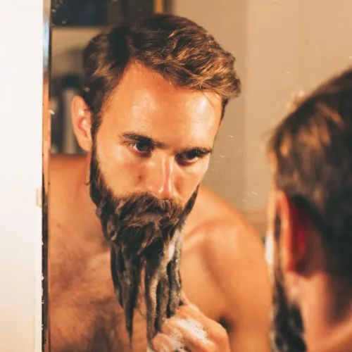 Miniatura 4 de ZEUS Combo de champú y acondicionador para barba de viaje para hombres, juego de aseo esencial para el día del padre con té verde y aceites