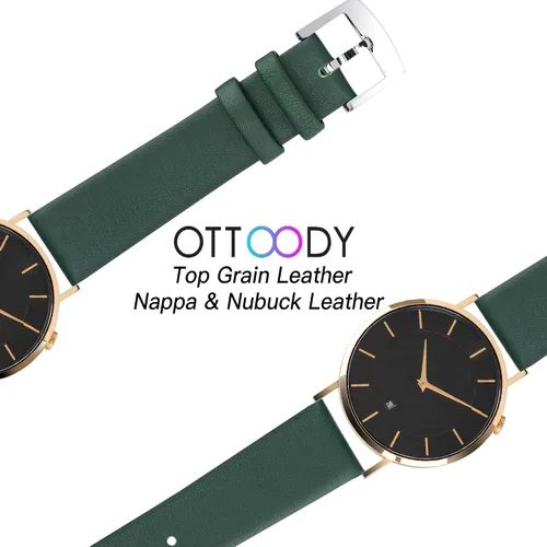 Miniatura 5 de Correas de reloj de cuero de liberación rápida, elegante y ultra suave, correa de reloj de cuero de grano superior para mujeres y hombres, elección