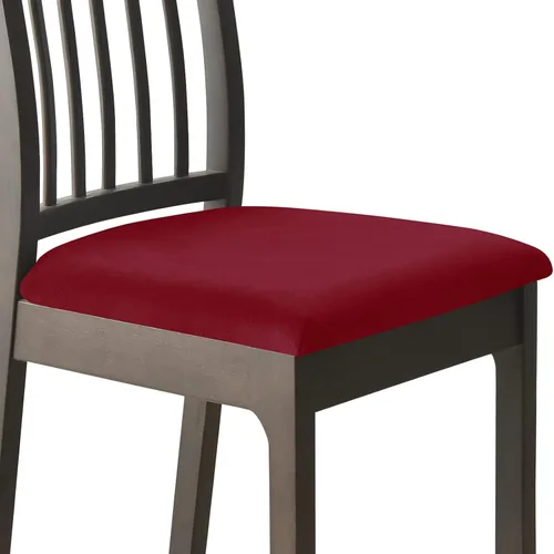 Miniatura 15 de Juego de 2 fundas elásticas para asiento de silla de comedor, de terciopelo suave, fundas protectoras universales extraíbles para sillas de comedor