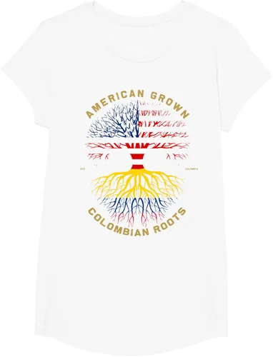 Miniatura 61 de Camiseta de regalo con la bandera de Estados Unidos con árbol de raíces colombianas