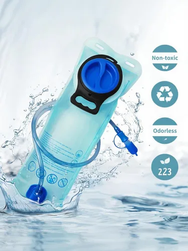 Miniatura 2 de SMONT Mochila táctica Molle de hidratación de agua para correr, ligera con vejiga de agua de 2.5 L para hombres que caminan