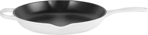 Miniatura 2 de Le Creuset Sartén de hierro fundido esmaltado con mango de hierro, 11.75 pulgadas, color blanco