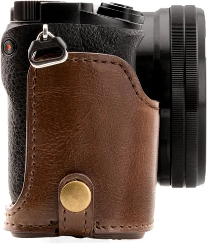 Miniatura 8 de MegaGear "Ever Ready" - Funda de piel para cámara, fácil de instalar, trípode y accesorio periférico, compatible con Sony Alpha A6000, A6300