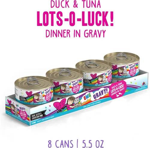 Miniatura 2 de Weruva B.F.F. OMG – mejor amigo felino Oh My Gravy! Latas de comida húmeda natural sin granos, recetas de tierra y mar en salsa