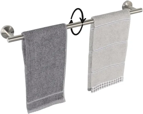 TocTen - Barra de toalla de baño. Soporte de toalla de baño de acero inoxidable grueso SUS304, barra de toalla resistente para cuarto de baño, para