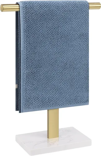 Miniatura 10 de Toallero de mano, soporte de toalla en forma de T para baño, barra de toallero de mano para aparador de cocina, acero inoxidable 304, base de mármol