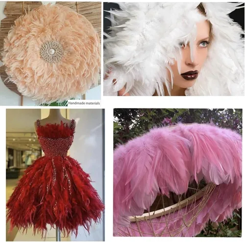 Miniatura 4 de Shekyeon 2 yardas de decoración para vestido con plumas de cuello de gallo