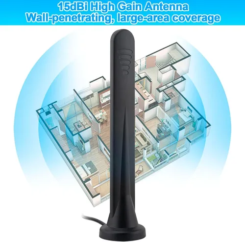 Miniatura 9 de Antena 5G LTE Amplificador de señal 4G Antena de red omnidireccional externa SMA TS9 Conector 15Dbi Antena base magnética con cable 3M