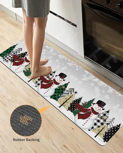 Miniatura 3 de Tapete de baño de Navidad para bañera, antideslizante, de secado rápido y absorbente, tierra de diatomeas, fregadero, dormitorio, cocina, lavable