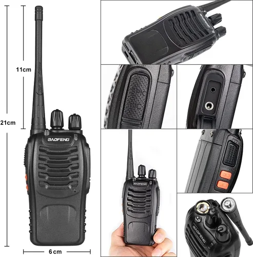 Miniatura 2 de Baofeng Walkie Talkies - Radios bidireccionales de largo alcance con auriculares, paquete de 4 unidades UHF recargables de mano BF-888s Walkie