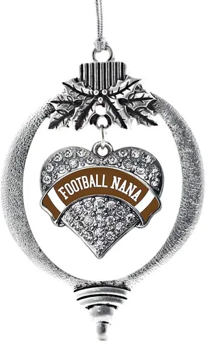 Miniatura 224 de Inspired Silver Adornos festivos de dije de corazón pave de plata con circonitas cúbicas