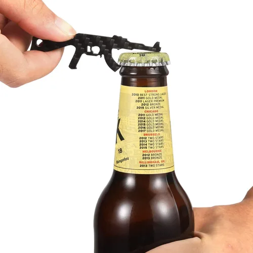 Miniatura 8 de Abrebotellas de fibra de carbono con llavero de metal, paquete de 2, llavero ultraligero para abrir botellas para cocina al aire libre en el hogar
