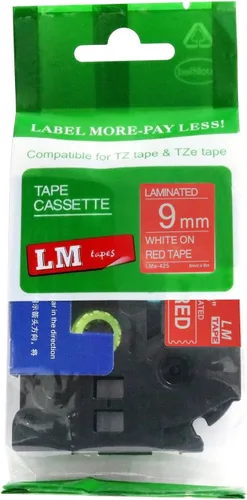 Miniatura 39 de Cinta LM - Brother PT-1010 3/8 pulgadas (0.354 in 0.35 laminadas) Negro sobre transparente compatible con TZe P-Touch Cinta para rotuladora Brother