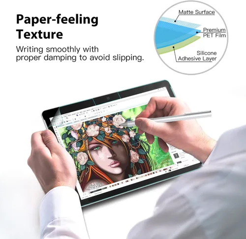 Miniatura 3 de Moko Protector de pantalla similar al papel para Surface Go, escribe, dibuja y dibuja con el lápiz Surface como en papel, película PET antirreflejo