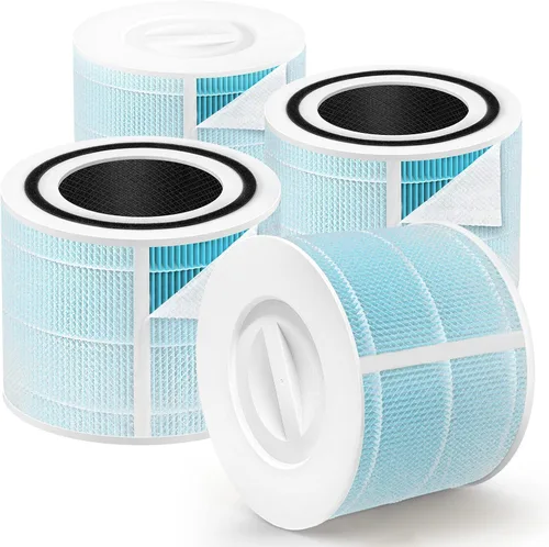 Miniatura 9 de Mini filtro de repuesto compatible con LEVOIT Core Mini purificador de aire Core-Mini-P, 3 en 1 H13 True HEPA, en comparación con el reemplazo