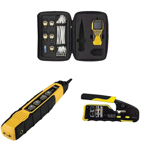 Miniatura 15 de Klein Tools Probador de cable VDV501-852 y herramienta de punchdown de impacto VDV427-300 y VDV226-110 Crimpadora de cables de datos modular