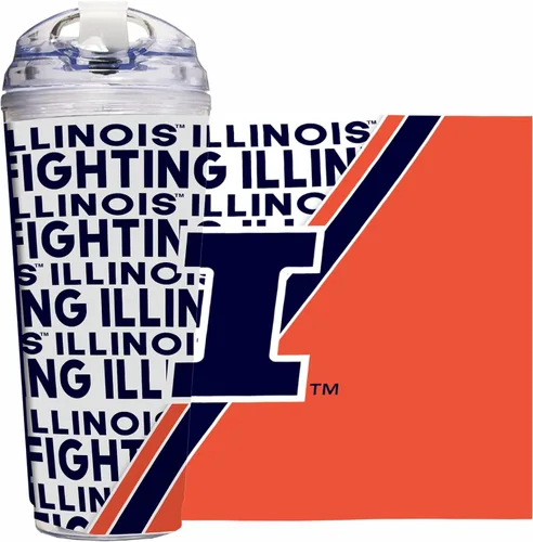 Miniatura 62 de Rico Industries Taza acrílica NCAA estándar de 24 onzas con tapa con bisagra, taza de doble pared oficialmente licenciada con pajita