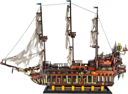Miniatura 4 de Mould King Kit de bloques de construcción modelo de barco piratas grande, juego de bloques de construcción holandés MOC, juego de construcción