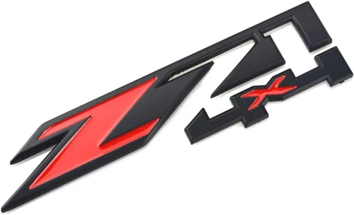 Miniatura 3 de Aimoll 2 piezas. Emblemas Z71 4x4 para GMC Chevy Silverado Sierra Tahoe Suburban Nuevo 1500 2500 3500 adhesivo (Negro Rojo)