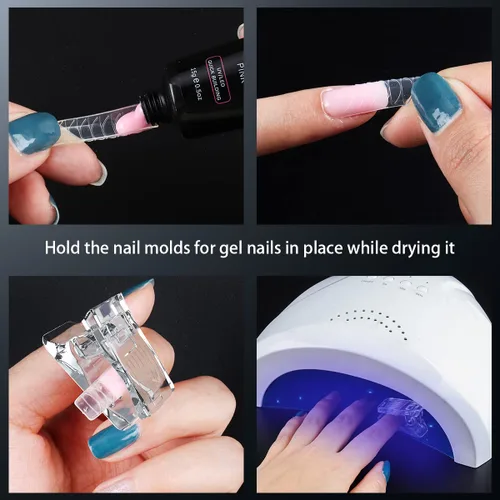 Miniatura 3 de Beloving 10 clips para puntas de uñas, gel de extensión de uñas de construcción rápida para kit de uñas postizas y herramientas de manicura de doble