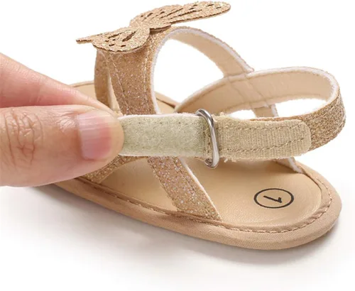 Miniatura 6 de COSANKIM Sandalias de verano para bebés y niñas con suela suave de flores, zapatos de vestir para cuna, recién nacidos, para recién nacidos