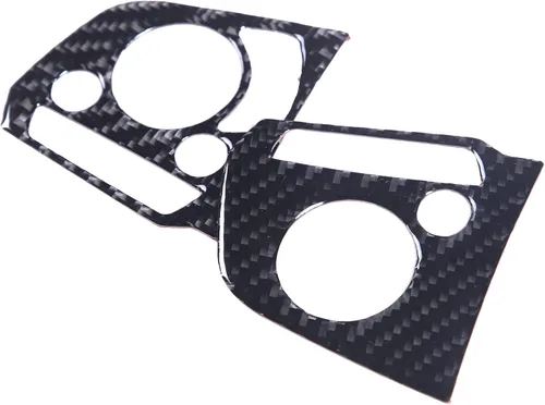 Miniatura 9 de Cubierta de botón interior de volante de automóvil de fibra de carbono real suave 3D, kit de decoración compatible con Honda Pilot 2019-2022, Negro