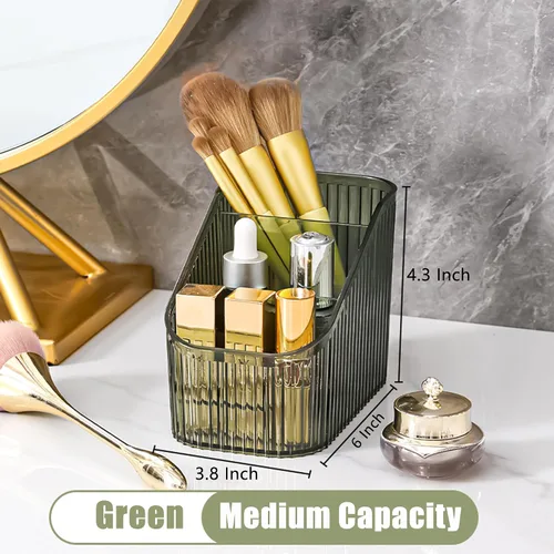 Miniatura 3 de Organizador de maquillaje, caja de almacenamiento de cosméticos, organizador de brochas de maquillaje de gran capacidad, accesorios de tocador