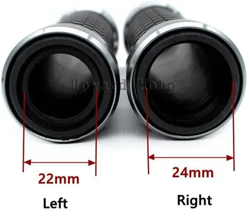 Miniatura 2 de Manillar de motocicleta para Yamaha FZ16 FZ 16 FZ-16 7/8 pulgadas, 0.866 in, mango antideslizante, empuñaduras para manillar de mano (color negro)
