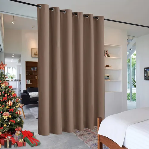 Miniatura 97 de RYB HOME - Cortinas extra largas con bloqueo de luz, persianas opacas insonorizadas para privacidad para cine en casa, oficina, fondo de patio, sala
